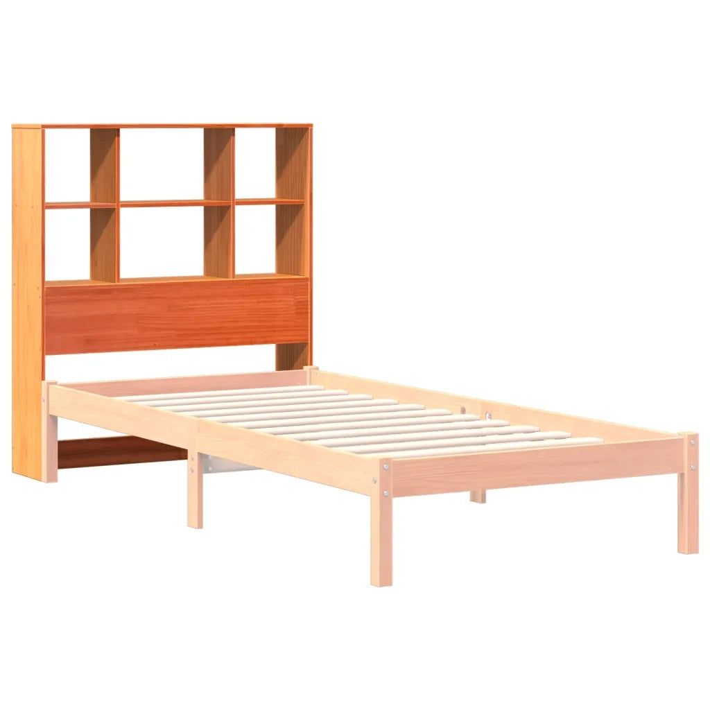 vidaXL Testiera con Ripiani Marrone Cera 75 cm in Legno di Pino