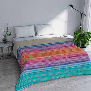 Trapuntino Estivo Singolo in Microfibra 100 gr con Stampa Rainbow Basic