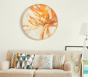 Orologio da Parete Toply 5x80x5 cm in Vetro MDF e Metallo Multicolor