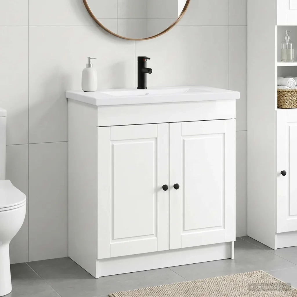 Set di mobili per il bagno Bianco Lucido 56 x 37,5 x 81 cm 3404128