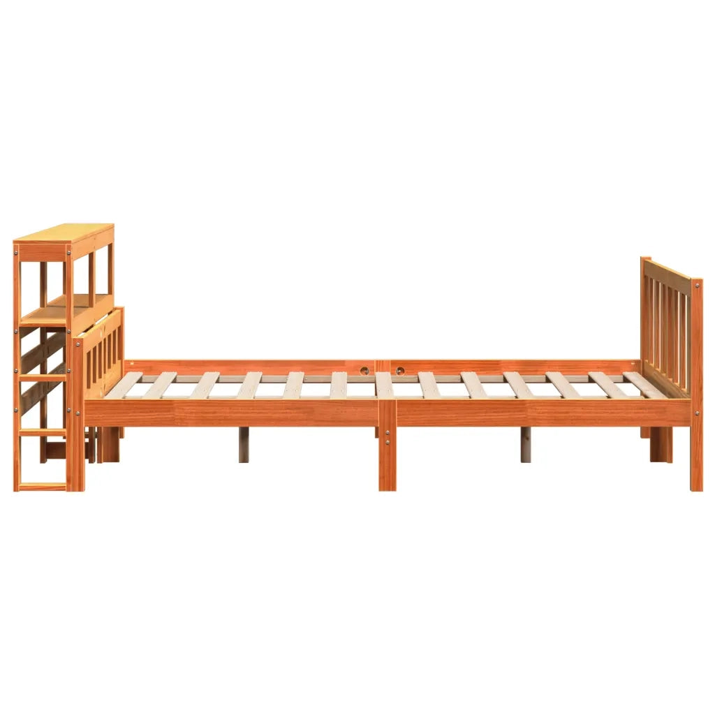 Giroletto con Testiera Marrone Cera 150x200 cm Massello Pino 3305923