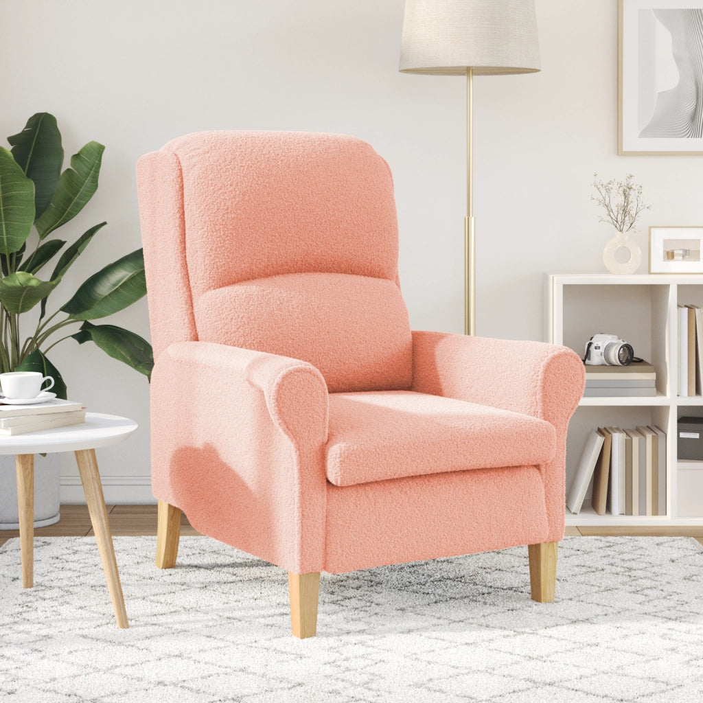 Poltrona Ergonomica Rosa Tessuto, Legno Media Ergonomica