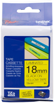 Brother TZE-641 nastro per etichettatrice Nero su giallo