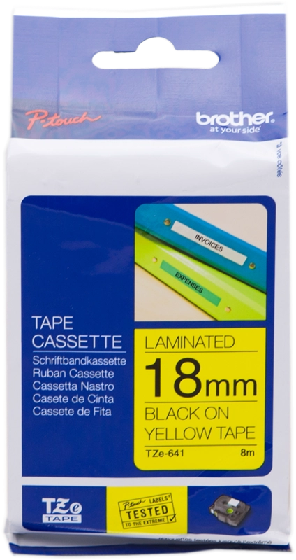 Brother TZE-641 nastro per etichettatrice Nero su giallo