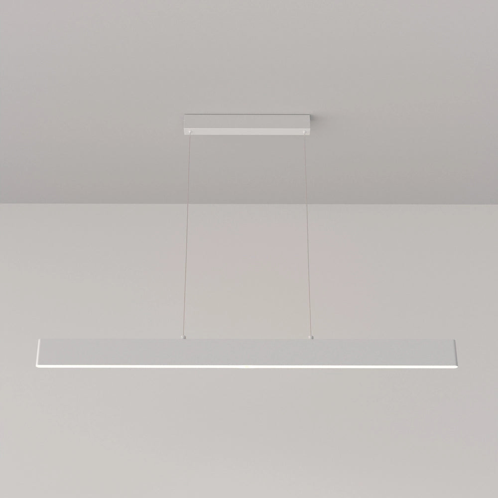 Lampadario A Sospensione Moderno Step Metallo Bianco Luce Led Integrato 30W