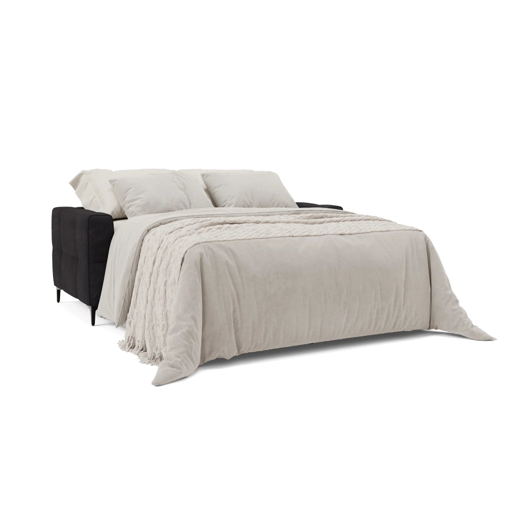 Gardenia Divano letto materasso alto 18 cm con poggiatesta reclinabili e rivestimento impermeabile T02 178 cm (mat. 120x197) nero