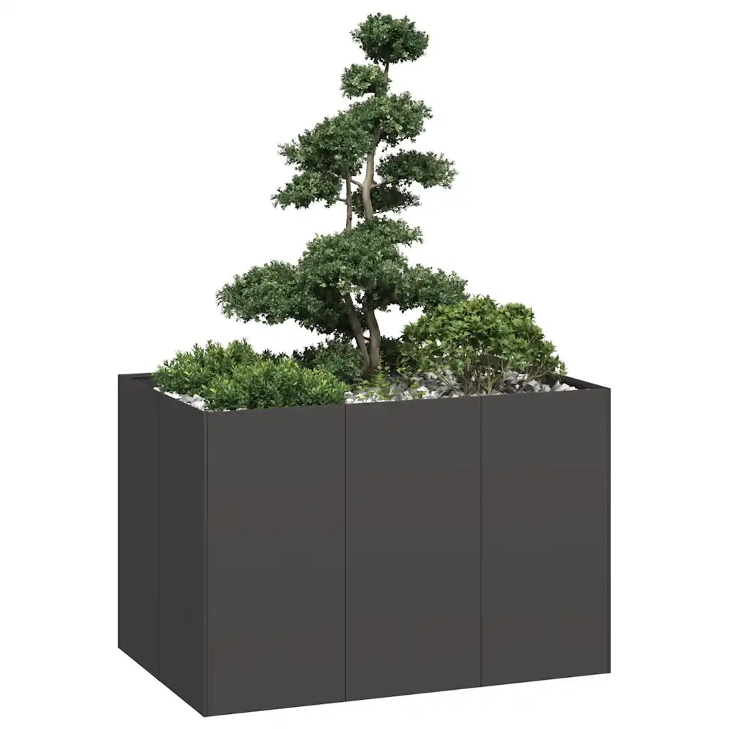 Fioriera Nera 120x80x80 cm in Acciaio 860787