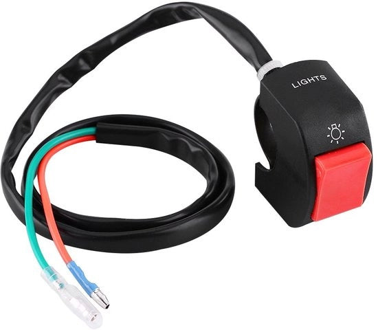 Regolatore di accensione per motocicletta - Universale - Impostazione semplice - Montaggio 7/8 pollici - Interruttore accensione/spento - Adatto per motocicletta - Rosso