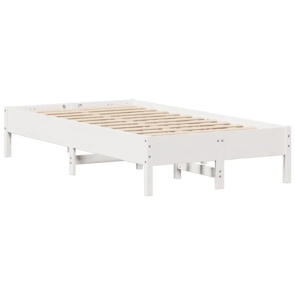 Letto senza Materasso-Struttura Letto Bianco 120x190 cm Legno Massello di Pino 719757