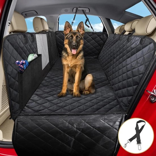 Tappeto per Auto Posteriore - Autotappeto - Posteriore Copriporta – Tappeto per Cani - Nero - 137 x 147 cm