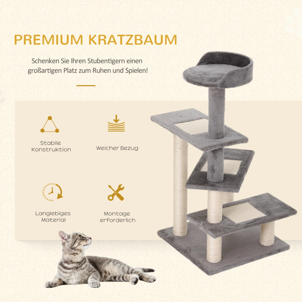 Tiragraffi per Gatti ¨C zephmum ¨C 100 cm, Beige e Grigio