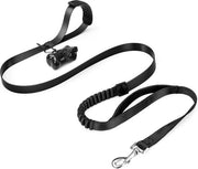 Cinturone per Cani, Cinturone per Cani con Sacchetto di Protezione, Cinturone Robusto per Cani, Cinturoni di Addestramento per Cani con Maniglione in Silicone Comfortevole, Cinturoni Forti per Cani da Camminata, Cinturone Antitraguarda per Cani, Nero