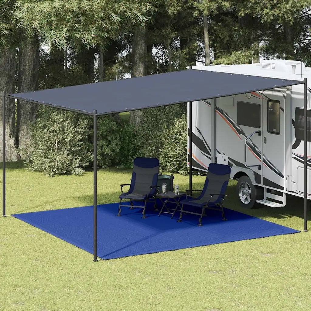 Tappeto da Tenda | Tappeto da campeggio 400x400 cm Blu in HDPE