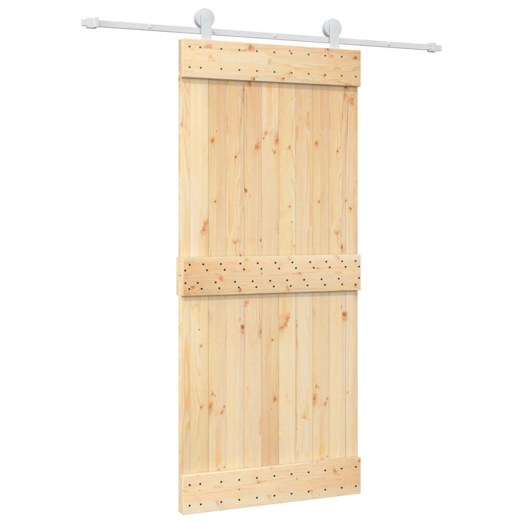 Porta scorrevole Naturale e Bianco 90 x 210 cm 3445011