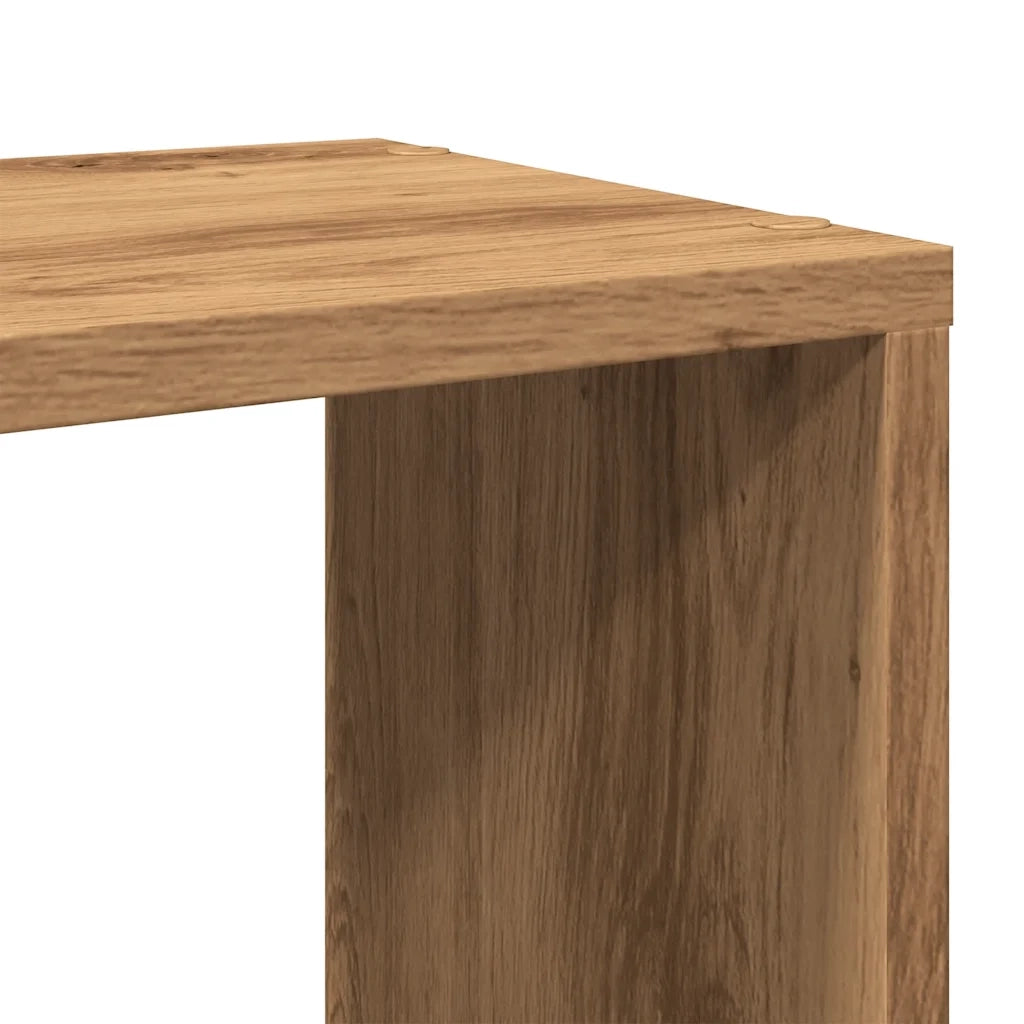 Mobile Porta TV Rovere Artigianale 80x24x32cm Legno Multistrato 856733