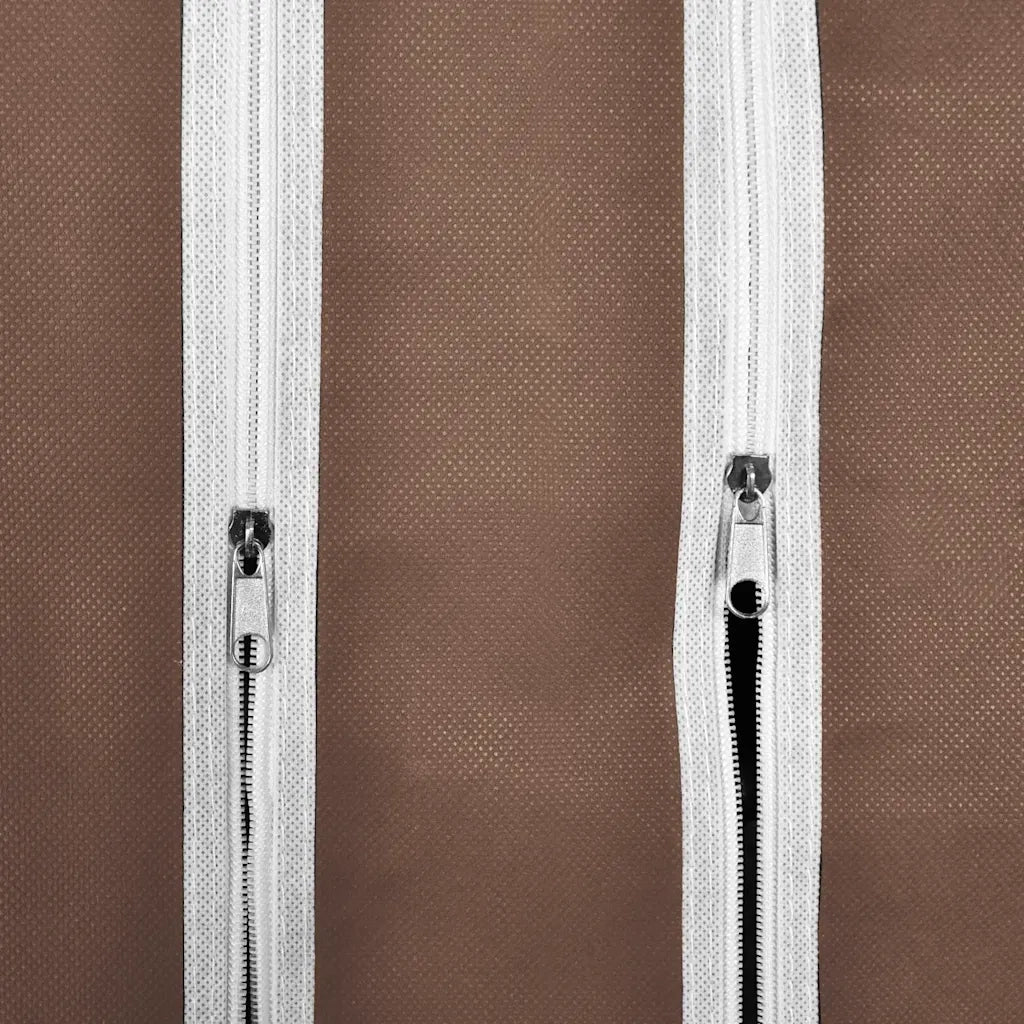 Armadio in Tessuto con Scomparti e Aste 45x150x176 cm Marrone CFW4009919