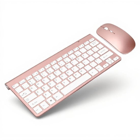 Tastiera Wireless con Patta Ergonomica - Design Curvo - Color Rosso - Stile e Comodità - Adatta per Computer e Laptop - 78 Tasti