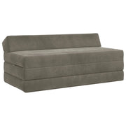 Divano Letto Pieghevole Grigio Chiaro 120 x 60 x 49 cm Tessuto 900041