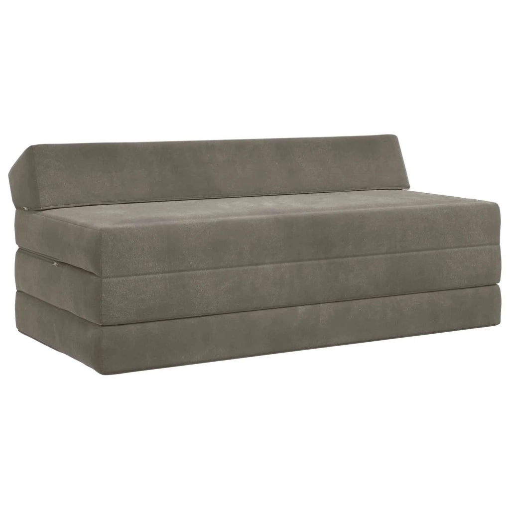 Divano Letto Pieghevole Grigio Chiaro 120 x 60 x 49 cm Tessuto 900041