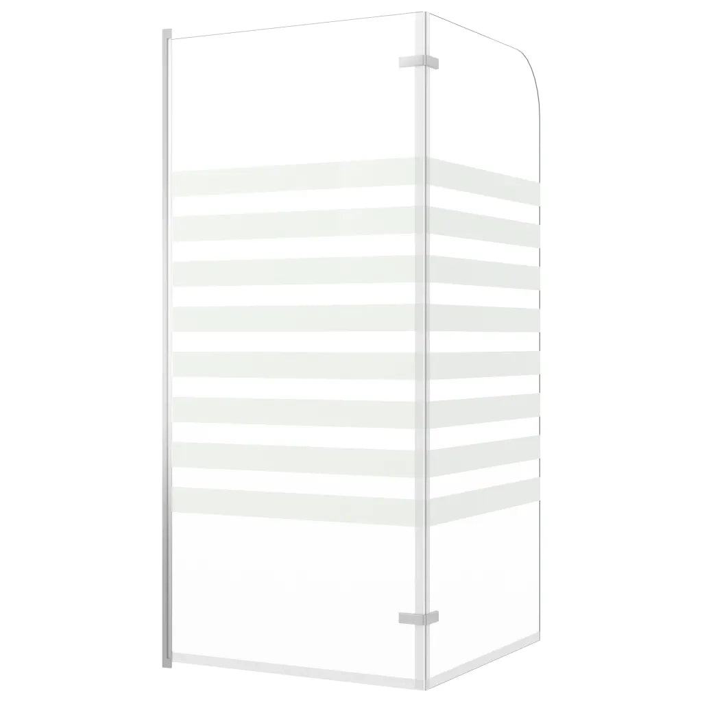 Cabina da Bagno 120x140 cm in Vetro Temperato a Righe CFW7075214