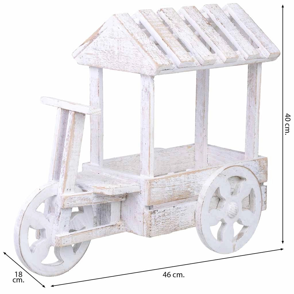 Portavaso in legno 46x18x40h cm