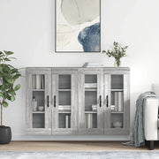 Armadietti a Parete 2 pz Grigio Sonoma in Legno Multistrato 3197975