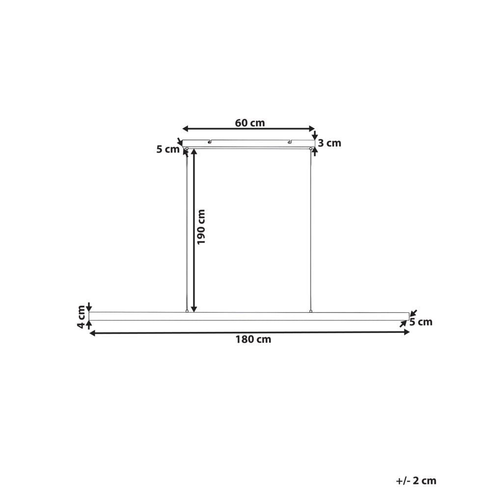 Lampada a sospensione lineare a LED in metallo argento 180 cm stile industriale forma minimalista