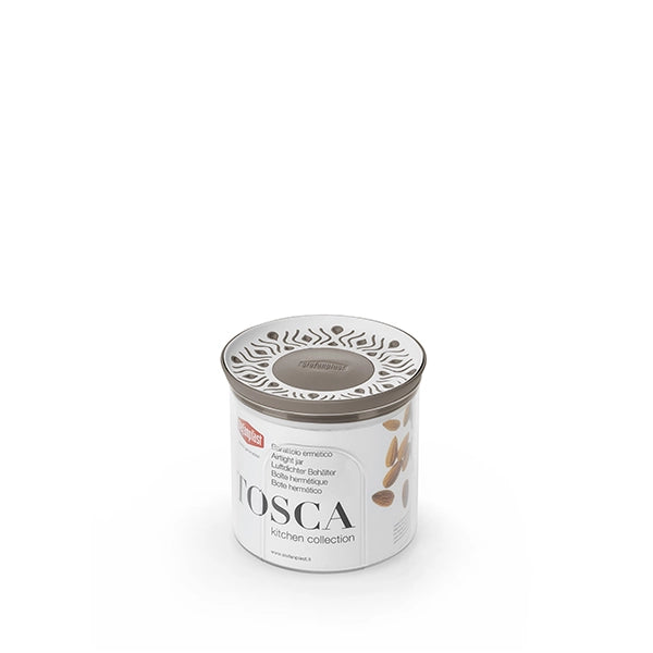 BARATTOLO TONDO 'TOSCA' bianco/tortora  - STEFANPLAST
