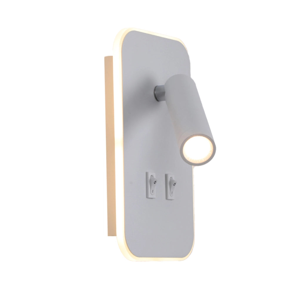 Applique moderna lettura bianca LED 8W con interruttore