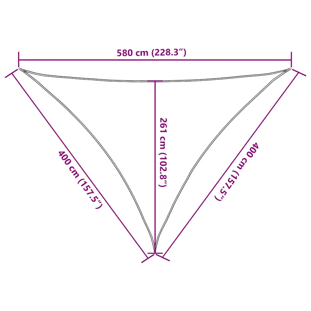 Vela Parasole 160 g/m² Gialla 4x4x5,8 m in HDPE 311589