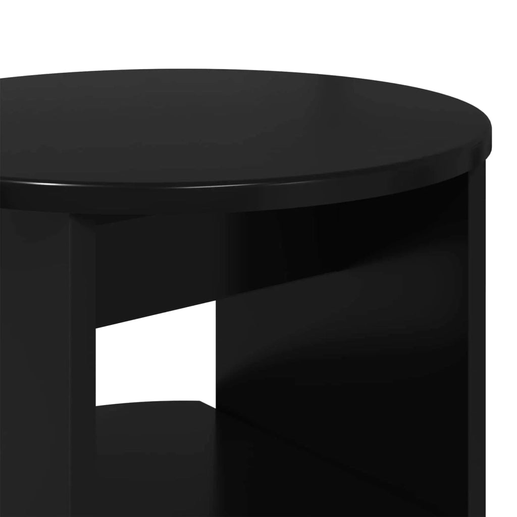 Mobile laterale Nero Ø40 x 50 cm Legno ingegnerizzato 899818
