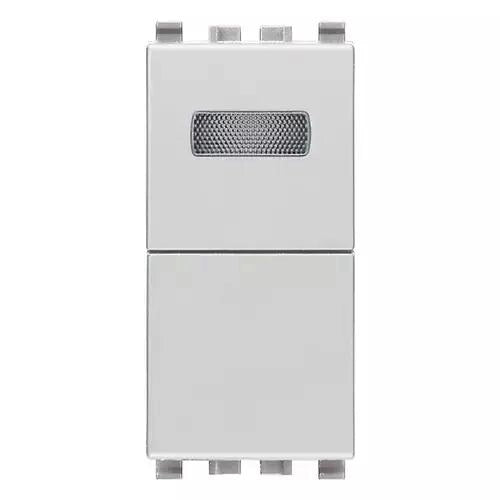 VIMAR EIKON - PULSANTE 1P NO 10A + SPIA VERDE NEX