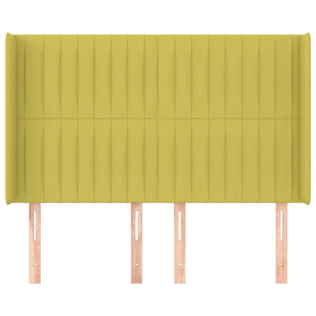 Testiera ad Orecchio Verde 147x16x118/128 cm in Tessuto