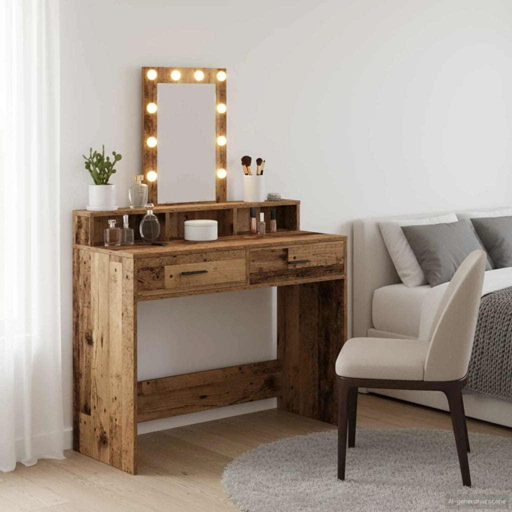 Toeletta | Tavolo da Trucco Marrone 100 x 41 x 140 cm Legno multistrato