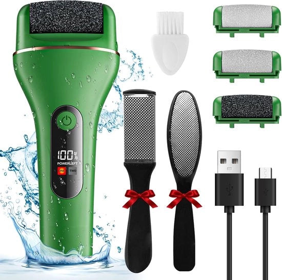Pedicure elettrico ricaricabile - Strumento professionale per la rimozione della pelle morta