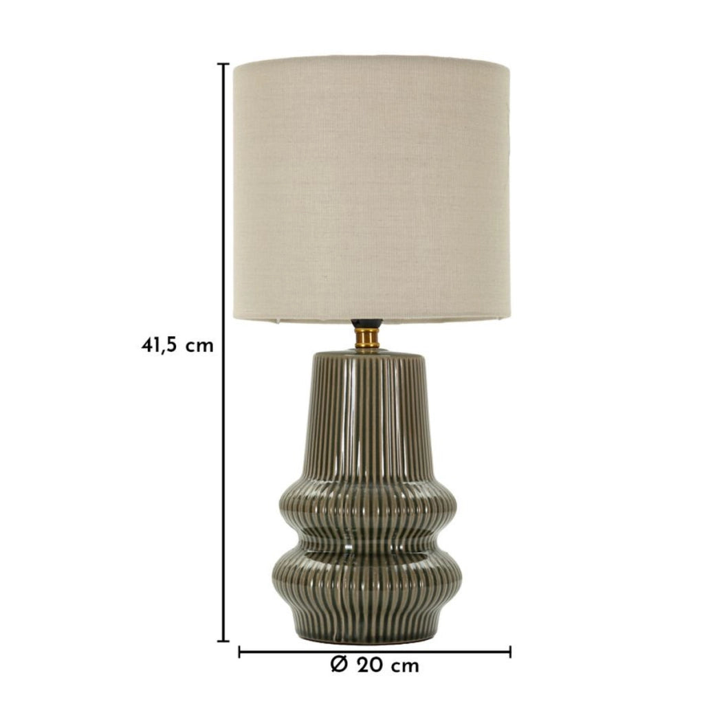 Lampada da tavolo Harmony in ceramica verde