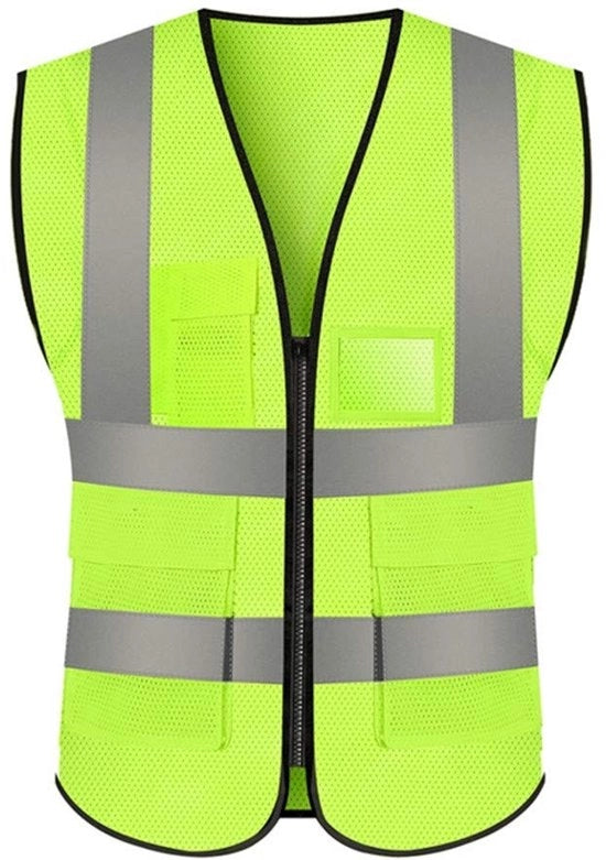 Vestimento di Sicurezza XXXL Alta Visibilità - Neon Giallo - Riflettente - Tessuto a Maglia - Respiro Libero - Multi Tasca - Leggero e Duraturo - Cintura di Lavoro