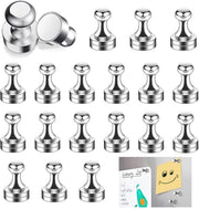 20 pezzi di magneti neodymium extra forti, magneti per lavagne, piccoli magneti a forma di sfera 12 × 16 mm, magneti neodymium N52 forti, mini magneti per lavagne e frigoriferi (argento)