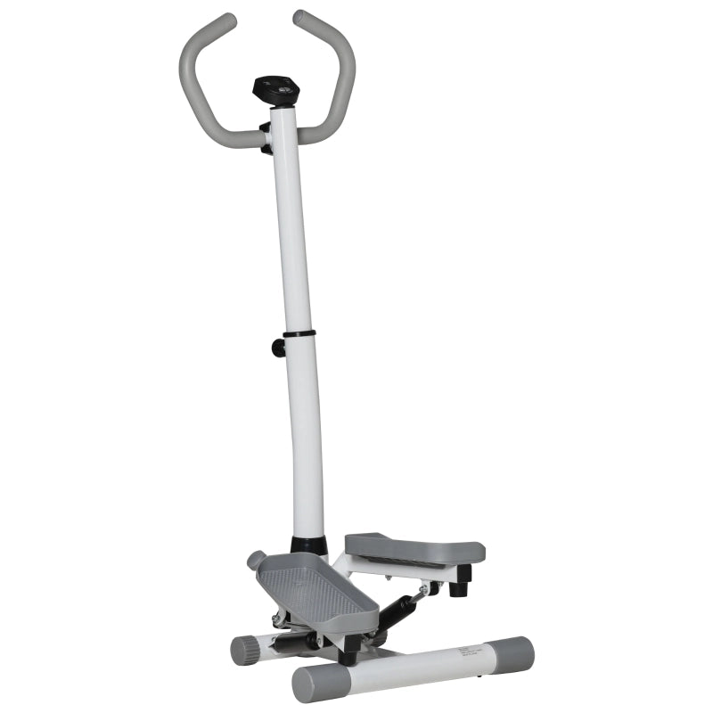 STEPPER Fitness con LCD 55 x 53 x 118-128 cm Bianco Grigio