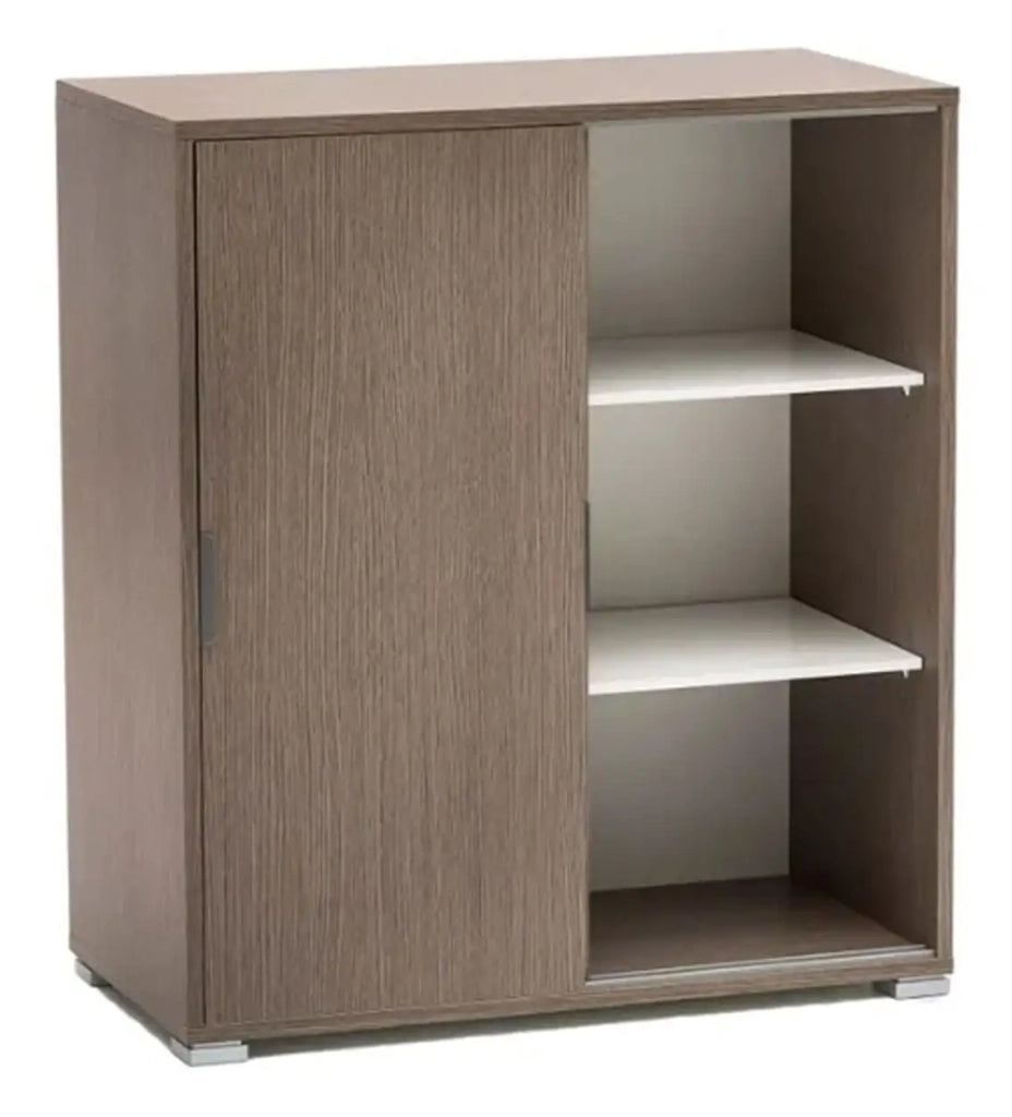 Base 2 Ante scorrevole rovere grigio  L75 H85 P38