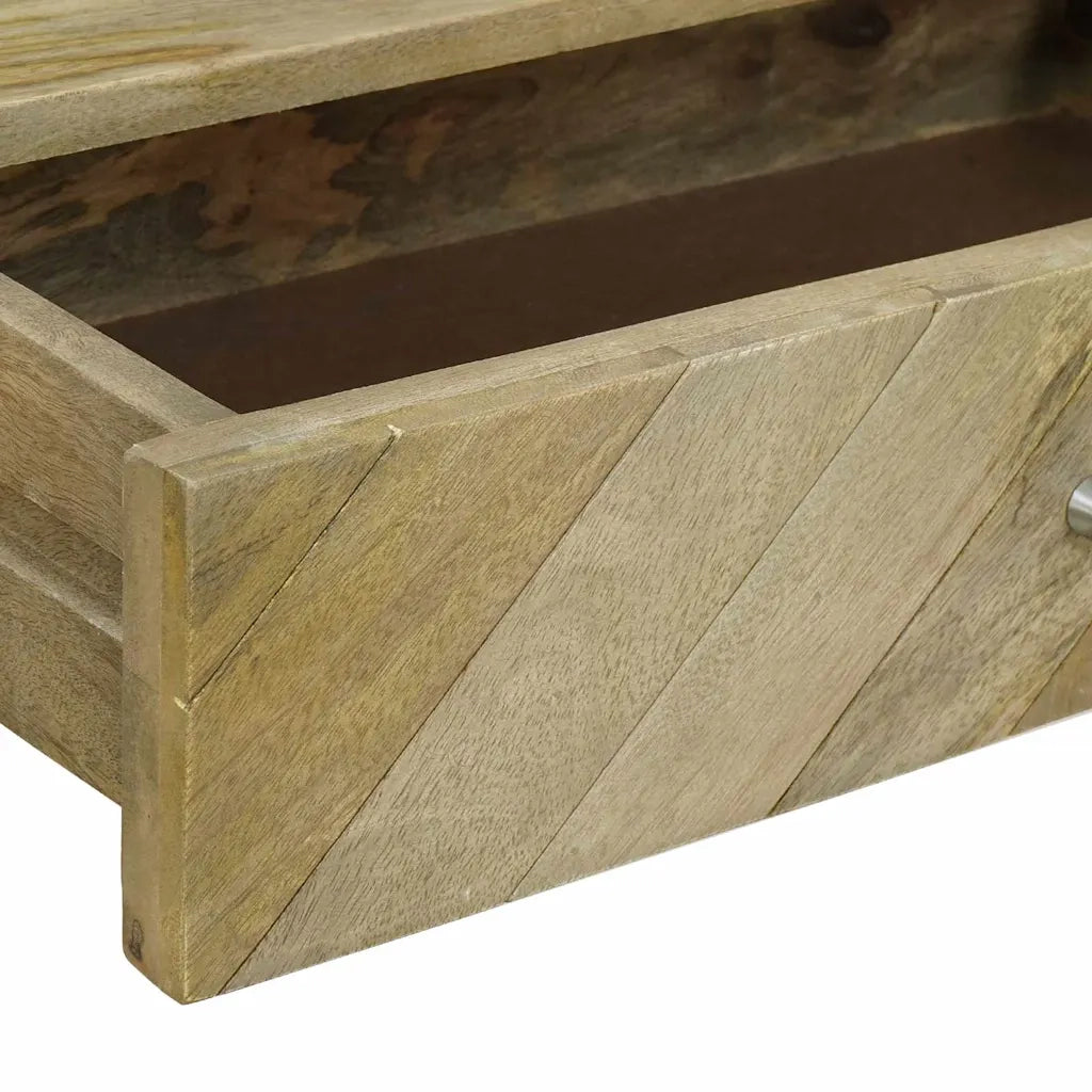 Tavolo Consolle | Tavolo d'Ingresso con cassetto Grigio naturale 110 x 30 x 80 cm