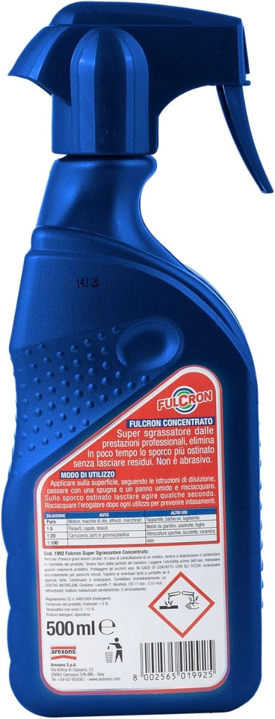 FULCRON PULITORE SGRASSANTE CONCENTRATO- - ml.500 con nebulizzatore - 12 pezzi AREXONS