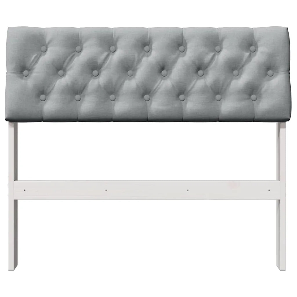 Testiera imbottita Grigio chiaro 90 cm Pino massello 879198