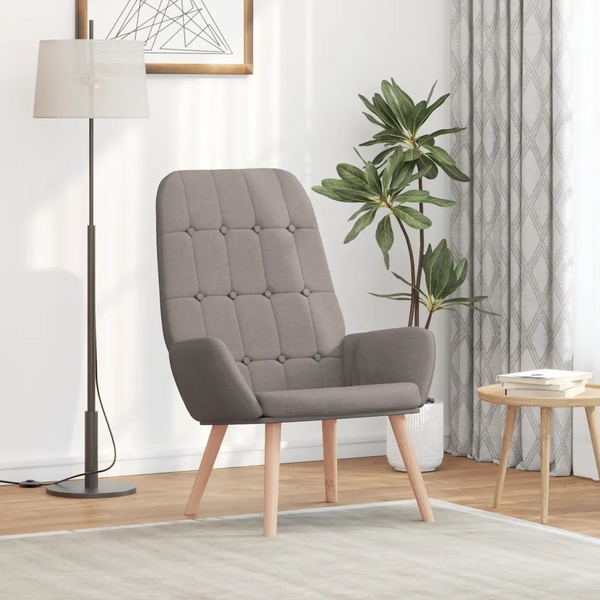 vidaXL Sedia Relax Tortora in Tessuto