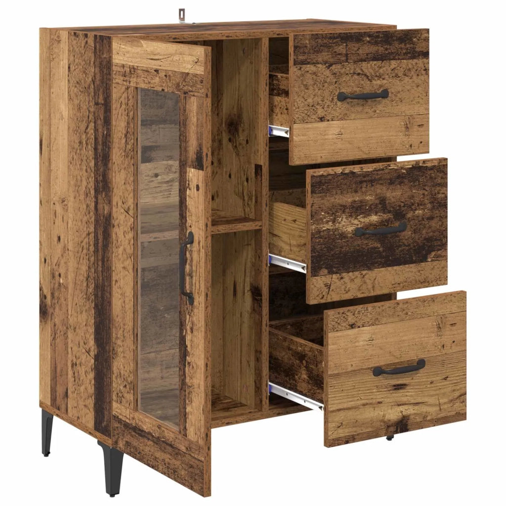 Credenza | Madia | Buffet da pranzo | Armadio da pranzo con cassetto Legno vecchio 69,5 x 34 x 90 cm