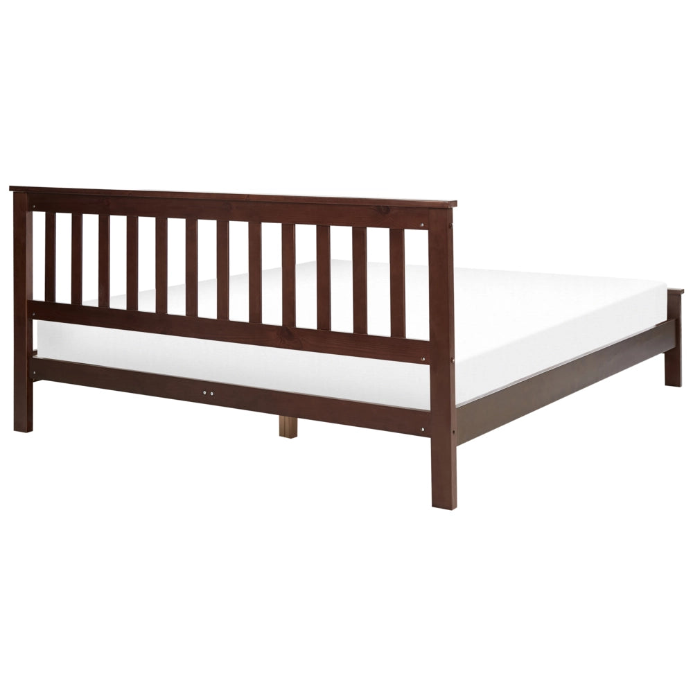 Letto in legno di pino scuro 160 x 200 cm in stile scandinavo
