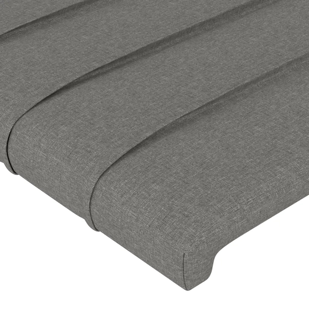 Testiera a LED Grigio Scuro 183x16x78/88 cm in Tessuto 3123391