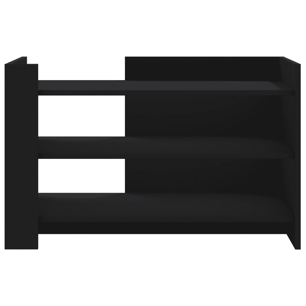 Tavolino da Salotto Nero 80x50x50 cm in Legno Multistrato 848340