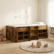 Struttura Letto Loft con Mobile 3 pz Rovere Fumo 3423426