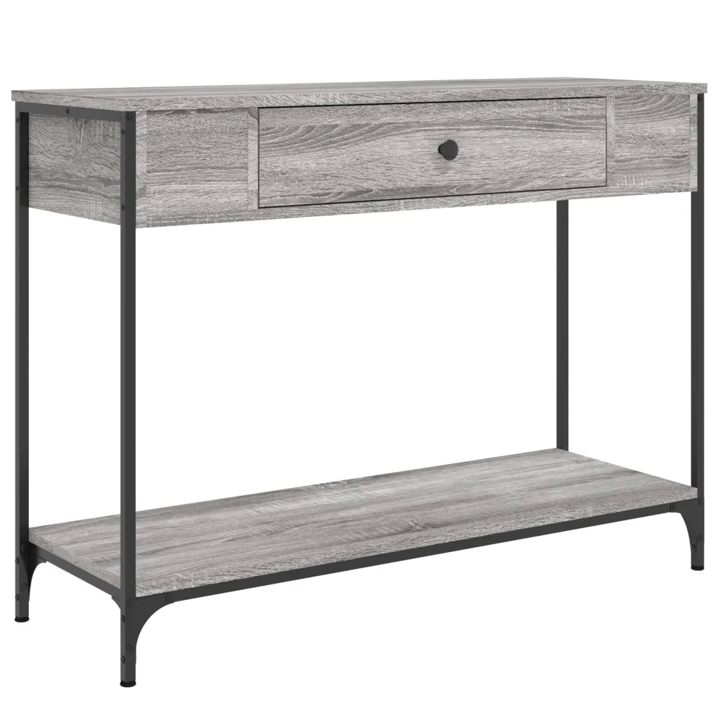 Tavolino Consolle | Tavolo d'Ingresso Grigio Sonoma 100x34,5x75cm Legno Multistrato